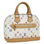 Pre-owned Canvas handbags Louis Vuitton Vintage , White , Dames