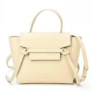 Pre-owned Leather shoulder-bags Celine Vintage , Beige , Dames