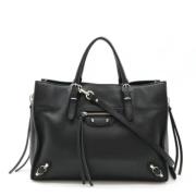 Pre-owned Leather handbags Balenciaga Vintage , Black , Dames