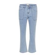 Bootcut Jeans Medium Blue Denim Tobac Cream , Blue , Dames