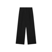 Elegante Wijde Pijp Broek Olaf Hussein , Black , Dames