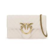 Chevron Love Birds Mini Tas Pinko , White , Dames