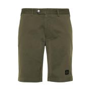 Elegante Beige Bermuda Shorts met Logopatch RefrigiWear , Green , Here...