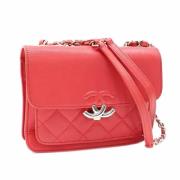 Pre-owned Leather chanel-bags Chanel Vintage , Red , Dames