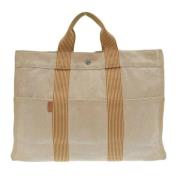 Pre-owned Canvas totes Hermès Vintage , Beige , Dames