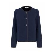 Korte Navy Jersey Jas Majuanta Stijl Masai , Blue , Dames