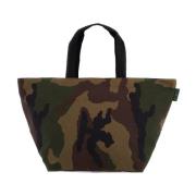 Camouflage Print XL Tote Tas Hervé Chapelier , Green , Dames