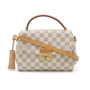 Pre-owned Canvas handbags Louis Vuitton Vintage , Beige , Dames