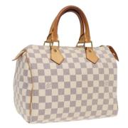 Pre-owned Canvas handbags Louis Vuitton Vintage , White , Dames