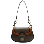 Pre-owned Leather shoulder-bags Bottega Veneta Vintage , Brown , Dames