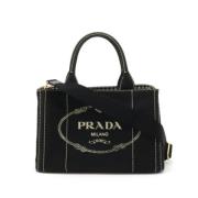 Pre-owned Canvas handbags Prada Vintage , Black , Dames