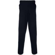 Blauwe Leren Casual Broek Brioni , Blue , Heren