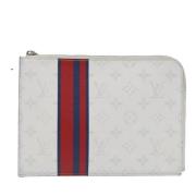 Pre-owned Canvas clutches Louis Vuitton Vintage , White , Dames