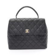 Pre-owned Leather handbags Chanel Vintage , Black , Dames