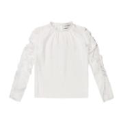 Elegante Ruche Detail Top Wit Munthe , White , Dames