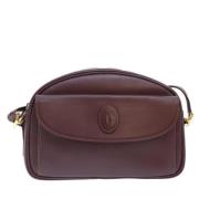 Pre-owned Leather shoulder-bags Cartier Vintage , Brown , Dames