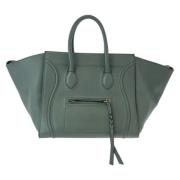 Pre-owned Leather totes Celine Vintage , Gray , Dames