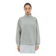 Katoenmix Side Zip Sweatshirt Dries Van Noten , Gray , Dames