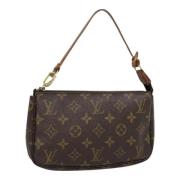 Pre-owned Canvas pouches Louis Vuitton Vintage , Brown , Dames