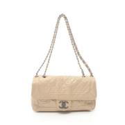 Pre-owned Leather crossbody-bags Chanel Vintage , Beige , Dames