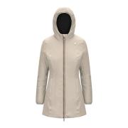 Beige Warm Dubbel Jassen K-Way , Beige , Dames