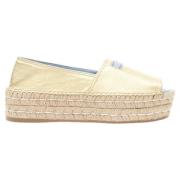 Pre-owned Leather espadrilles Prada Vintage , Yellow , Dames