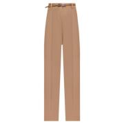 Bruine wollen broek Regular Fit Max Mara Studio , Brown , Dames