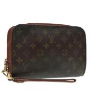 Pre-owned Canvas clutches Louis Vuitton Vintage , Brown , Dames