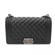 Pre-owned Suede chanel-bags Chanel Vintage , Black , Dames