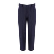 Donkerblauwe Gestreepte Broek Emporio Armani , Blue , Heren