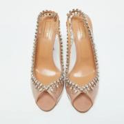 Pre-owned Leather sandals Aquazzura Pre-owned , Beige , Dames