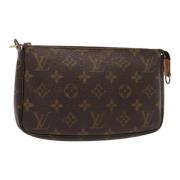 Pre-owned Canvas clutches Louis Vuitton Vintage , Brown , Dames