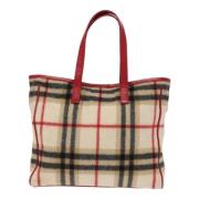 Pre-owned Wool totes Burberry Vintage , Beige , Dames