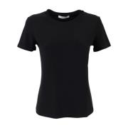 Zwarte T-shirt Bugia Max Mara , Black , Dames