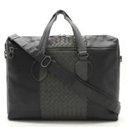 Pre-owned Leather briefcases Bottega Veneta Vintage , Black , Dames