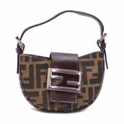 Pre-owned Canvas handbags Fendi Vintage , Brown , Dames