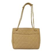 Pre-owned Canvas chanel-bags Chanel Vintage , Beige , Dames