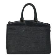 Pre-owned Leather handbags Louis Vuitton Vintage , Black , Dames