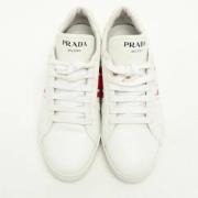 Pre-owned Leather sneakers Prada Vintage , White , Dames