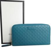 Pre-owned Leather wallets Gucci Vintage , Blue , Dames