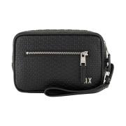 Zwarte Beauty Case Pochette Tas Emporio Armani , Black , Heren