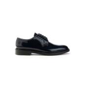 Derby Veterschoenen Leer Mannen Brecos , Blue , Heren