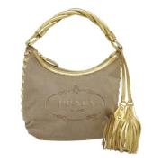 Pre-owned Canvas handbags Prada Vintage , Beige , Dames