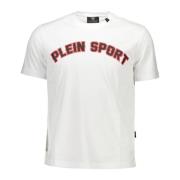 Korte Mouw Heren T-shirt Wit Plein Sport , White , Heren