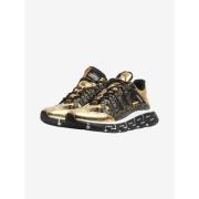 Pre-owned Leather sneakers Versace Pre-owned , Yellow , Heren