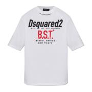 Bedrukt T-shirt Dsquared2 , White , Heren