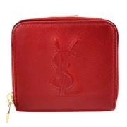 Pre-owned Leather wallets Saint Laurent Vintage , Red , Dames