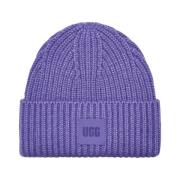 Chunky Rib Beanie Hat UGG , Purple , Dames