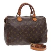 Pre-owned Canvas handbags Louis Vuitton Vintage , Brown , Dames