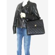 Pre-owned Leather chanel-bags Chanel Vintage , Black , Dames